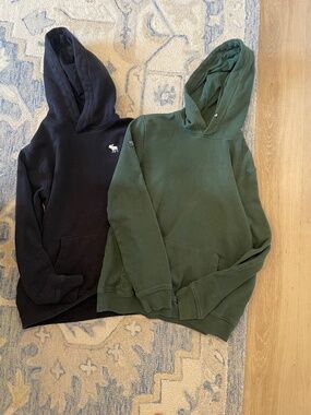 Two Abercrombie kids hooded sweatshirts